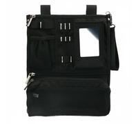 Wswqop Golf Storage Funda Almacenamiento Bolas Compartimiento Zipper Sujetadores Elásticos Ventana Clara Accesorio Portátil Multifuncional Adecuado para Campo de Golf y Paseo, Negro