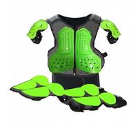 Wswqop Infantil Resistente y Ligera con Protección Frontal Dorsal para y Rodillas Hecha con Espuma Gruesa de Absorción de Impactos Adecuada para Deportes de Aventura y Paseos en Bicicleta , Verde