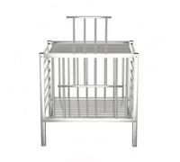 Wswqop Jaula para Aves Jaula Corral Jaulón de Acero Inoxidable con Barras Verticales y Base Elevada Ventilación y Puerta, 70 50 60cm, Modelo Estándar