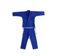 Wswqop Judo Gi Traje de Jiu Uniforme de Karate Costuras Dobles Ergonómicas en Algodón Ligero Adecuado para Entrenamiento Profesional Y Clases, Azul 160cm