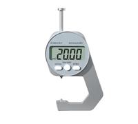 Wswqop Medidor de Espesor Digital Calibrador Profundímetro Micrómetro con Medición 0.01 Mm Pantalla Legible Botón Conmutación Pulgadas Mm Marco de Aluminio, 0-20mm, Cabez Punta