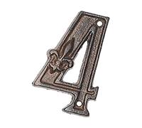 Wswqop Número de Dirección de Hierro Placa Elegante Número de Casa Etiqueta Flotante Letrero Decorativo Sólido para Puerta Jardín Oficina Almacén