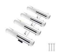 Wswqop Portacañas de Pesca Soporte Organizador Rack Accesorio Tubo de Acero Inoxidable Instalación Sencilla Adecuado para Embarcaciones Kay, Blanco