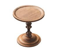 Wswqop Portavelas de Madera Redondo Hecho de Natural con Superficie Pulida Y Soporte para Velas Pilar Centro de Decoración Adecuado para Cenas R, 11.2cmx11.5cm