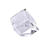 Wswqop Portavelas de Vidrio Recargable para Bodas Y Emergencias, Cúbico, Individual