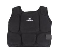 Wswqop Protector de Pecho Y Abdomen para Kárate, Ligero, Transpirable, de Gran Cobertura, de Espuma EVA, Autoajustable, Adecuado para Clases, Entrenamientos, 35cmx36cm