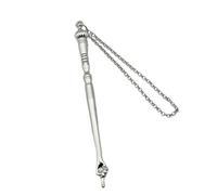 Wswqop Puntero Bíblico con Marcador Y Cadena Barra Decorativa en Aleación de Zinc Accesorio Artístico para Lectura Puntero Manual Adecuado para Torá Mit, Cabeza de cebolla plateada