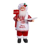Wswqop Santa Figurine Estatua Figura Navidad Muñeco Decorativo Material PP Adecuado para Regalo Boda Sala Dormitorio, Cocinero, Individual