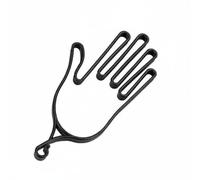 Wswqop Soporte de Mano Estirador Secador Moldeador Guantes de Golf Estructura Abierta Que Ventila Olores Plástico con Gancho para Bolsa Compatible Universal, Negro