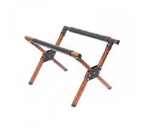 Wswqop Soporte para Cubetas Exterior Portátil de Aleación de Aluminio Eficiente en Montaje y Fácil de Guardar Antióxido Adecuado para Jardín Camping Viajes, Grano Madera Regular