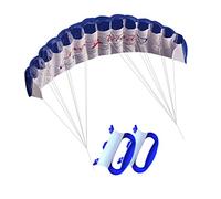 Wswqop Surfing Kite Doble Línea Deportiva Parafoil Cometa Acrobática Juguete Educativo y Entrenamiento de Kitesurf Fabricada en Poliéster, Azul