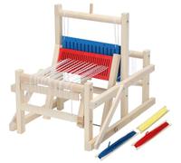 Wswqop Telar de Tejido para Niños Telar Infantil Juguete Artesanal Telar de Mesa Manualidades Madera Fomenta Creatividad Aprendizaje Textil Adecuado para Aula Hogar Regalos Educativos