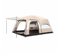 Wswqop Tienda de Campaña Impermeable de Gran Capacidad con Distribución Familiar 2.1m para Estar de Pie Malla Perimetral y Doble Capa Oxford Adecuada para, Array, Caqui, Mediano 5-8 Personas