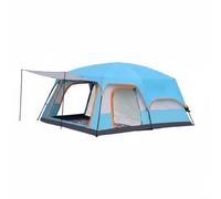 Wswqop Tienda de Campaña Impermeable de Gran Capacidad con Distribución Familiar 2.1m para Estar de Pie Malla Perimetral y Doble Capa Oxford Adecuada para, Array, Azul, Grande 8-12 Personas