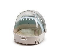 Wswqop Transportín para Gato Transportín Rígido Caja Portátil Contenedor Portátil Cápsula Protectora con y Visión Frontal Rejillas de Ventilación Superiores, Azul