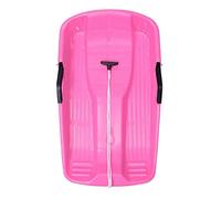 Wswqop Trineo de Nieve para Niños Y Adultos, Tobogán de Plástico, LUGE con Asas Y Fabricado en Polietileno Resistente para Actividades Invernales, Rosa