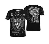 WSXJJ Tatuaje Vikingo Valhalla Sudadera Hombre, Capucha Nordic Warrior Skull Jersey Casual Camisa 3D Regalo Chaqueta,King Ragnar Shirt,L