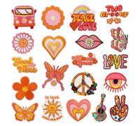 WSXQAZ 20 PCS Parches para Ropa, Parche Termoadhesivo, Parches Ropa Termoadhesivos, Patch Sticker, pParches Bordados para Coser Mochila Chaquetas Vaqueros Camisa DIY Decoraciones