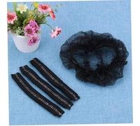 WSYJWEX Neta para el cabello desechable, 100 paquete de cabello desechable no tejido, neto para enfermeras, cocina, salón, servicio de alimentos - negro, redes de 21 pulgadas