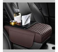 WSYLJX Cojín Reposabrazos de Coche para BMW M2 Coupe CS G87 Coupe M3 Competition, Cuero Impermeable Cojín Apoyabrazos Alfombrilla Consola Central Accesorios,Coffee