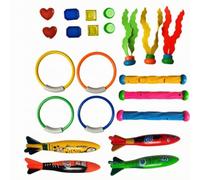 Wsymxuo 22 Piezas Juguetes Buceo Sumergible Torpedos Agua Brillante Juguete para Niños