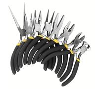 Wsymxuo 8 Piezas Alicates Punta Redonda Precisas Alicates Corte Final Ergonómico Cortadores Alambre para, Principiantes, Bisutería, Taller, Juego De 8 Piezas En Caja