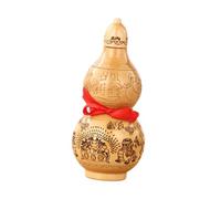 Wsymxuo Adorno de Calabaza Artístico Madera Feng Shui para Escritorio en La Estantería del Dormitorio, Diseño de Tazón del Tesoro, Individual