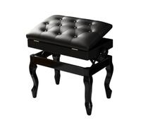 Wsymxuo Asiento Ajustable Banco Taburete Banqueta Silla con Patas Curvadas y Tapizado en Cuero Resistencia y Confort Mejorados Adecuado para Entrenamiento, Negro, Style to 1