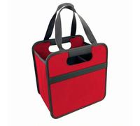 Wsymxuo Bolsa Botellera 6 Compartimentos Organizador Botellas Suave Contenedor, Rojo Y Negro
