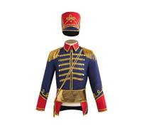 Wsymxuo Chaqueta Chaqueta para Caracterización con Sombrero Escénico Uniforme Banda Ceremonial Traje Parada con Cinturón para Cosplayers, XXL