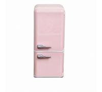 Wsymxuo Nevera Muñecas Iluminación Interna Nevera Doble Puerta Borde Tonalidad Blanca Frigorífico Muñecas, Rosa