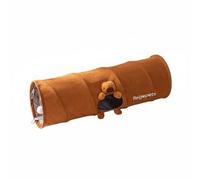 Wsymxuo Pasaje Gato Forma T con Pelota Colgante Laberinto Tubo Mascotas Agujeros Interactivos Juguete Interactivo para Interior, Marrón, Pequeño 80cm