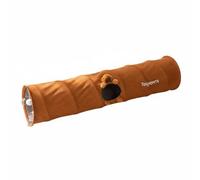 Wsymxuo Pasaje Gato Forma T con Pelota Colgante Laberinto Tubo Mascotas Agujeros Interactivos Juguete Interactivo para Interior, Marrón, Grande 120cm