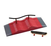 Wsymxuo Set Rampa y Monopatín Dos Combinable Parque Patinaje con Accesorios Regalo ial para Escritorio, D