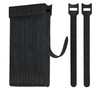 WSZJINB 70 unidades de Bridas Reutilizables de 15cm de Longitud, Cable Management, Sujeta Cables Negro, Correas para Organizador de Cables