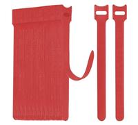 WSZJINB 70 unidades de Bridas Reutilizables de 15cm de Longitud, Cable Management, Sujeta Cables Rojo, Correas para Organizador de Cables