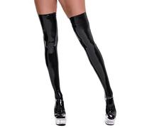 WSZJLN Vestido Sexy para Mujer Clubwear Látex Bodycon Traje Cremallera Brillante Aspecto Mojado PU Cuero Sin Mangas Vestidos Plisados