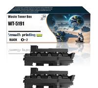 WT-5191 1902R60UN2 WT5191 Caja de tóner Residual Compatible con impresoras Kyocera TASKalfa 406ci 408ci 508ci, Piezas de Repuesto Que contienen Chip e impresión transparente/134(2-Pack Black)