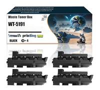 WT-5191 1902R60UN2 WT5191 Caja de tóner Residual Compatible con impresoras Kyocera TASKalfa 406ci 408ci 508ci, Piezas de Repuesto Que contienen Chip e impresión transparente/134(4 Pack Black)