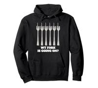 WT Fork WTF va en múltiples dientes doblados divertido juego de palabras humor Sudadera con Capucha