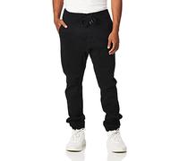 WT02 Casual Cotton Twill Jogger Pants, Stretchable, Comfortable Fit Pantalones Informales, Nueva Negro, XL para Hombre