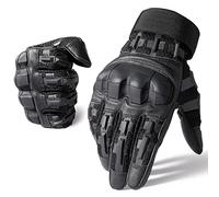 WTACTFUL Guantes flexibles con pantalla táctil Airsoft para moto, ciclismo, moto, paintball, actividades al aire libre, guantes de dedo completo para hombre, negro, XL