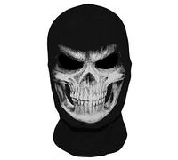 Wtactful - Máscara para disfraz de Halloween, cálido pasamontañas diseño de calavera, cosplay, para ciclismo, motos, esquí, deportes al aire libre, color UK-Grim-01, tamaño talla única