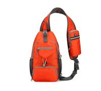 WTAXBH Bolso Deportivo para el Pecho Mochila De Hombro Impermeable Antirrobo, Bolso Cruzado En El Pecho, Bolsa Deportiva For Llevar Fin Semana(Orange)