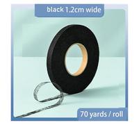 WTAXBH Cinta Dobladillo Plancha 2 uds., 60 metros/rollo, tela adhesiva entretela no tejida de doble cara, cinta for planchar en dobladillo, tela entretela, manualidades de costura DIY.(1.2cm black)