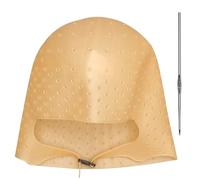 WTAXBH Gorro Mechas Professional Barber Hair Coloring Cap Silicone Highlights Cap with Needle Hair Dye Hat Beauty Salon Hairstyling Tools.(Orange)