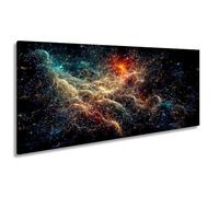 WTD - Lienzo decorativo (120 x 60 cm), diseño de espirales de estrellas en danza cósmica