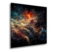 WTD - Lienzo decorativo (40 x 40 cm), diseño de espirales de estrellas en danza cósmica