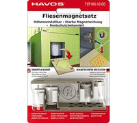 WTD Mantiburi Kit de magnétique Carreaux Aimants, réglable en hauteur, 8 pièces, pour fermeture invisible de contrôle ouvertures. Pour chaque format pour carrelage.