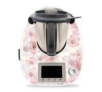 WTD RX041 - Pegatinas decorativas compatibles con robot de cocina para Thermomix TM5, diseño de flores de cerezo